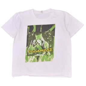 Fehér, mintás póló (152*)