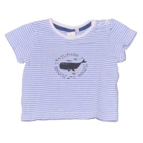 Kék, Fehér csíkos póló (68-74)