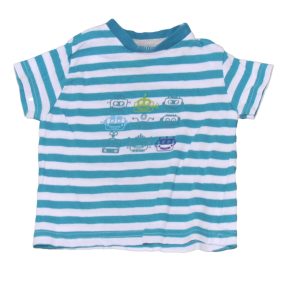 Kék, Fehér csíkos póló (62-68)