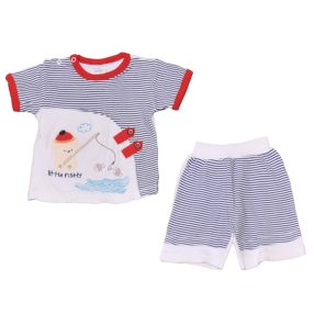 Kék, Fehér csíkos ruha szett (68)