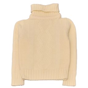 Krém garbós pulóver (104)