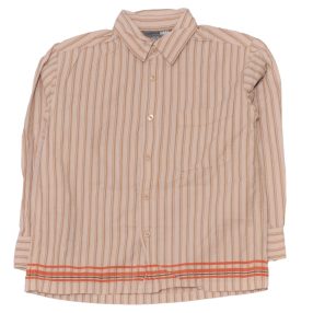 H&M - Barna, csíkos hosszú ujjú ing (122)