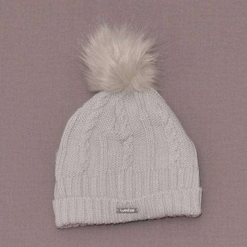 H&M - Szürke, ezüst thermo béléses kötött sapka (80*)