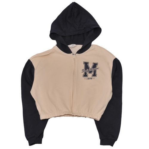 H&M - Drapp, Kék crop pulóver (170)