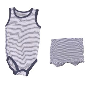 H&M - Kék, Fehér csíkos ruha szett (50)