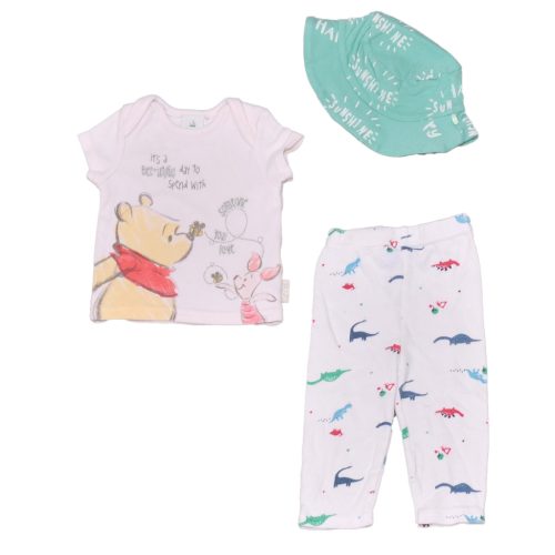 Disney, F&F, Bebe Bonito - Fehér, türkiz ruha szett (56-62)