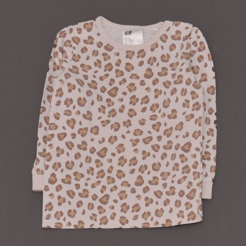 H&M - Krém, leopárdmintás hosszú ujjú póló (86)