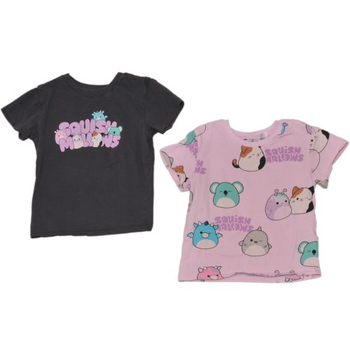 H&M - Squishmallows - Szürke, Rózsaszín póló szett (122-128)