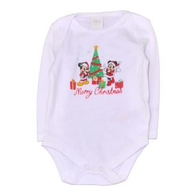 Disney, Mickey - Fehér, karácsonyi mintás body (62-68)
