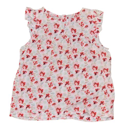 H&M - Fehér, virágmintás ujjatlan blúz (110)