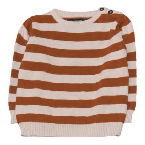 Barna csíkos pulóver (74)