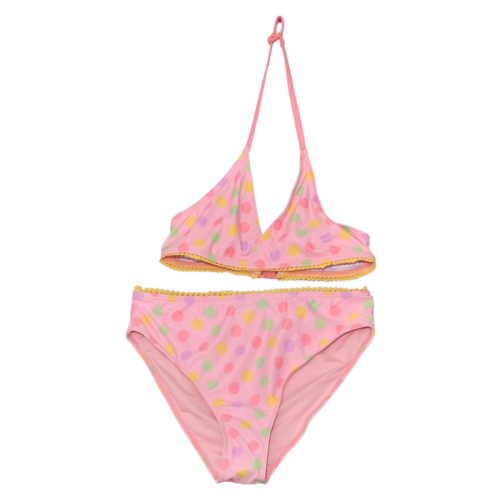 Rózsaszín, pöttyös bikini szett (146-152)