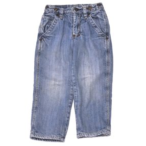 Gap - Kék,koptatott szőrmés farmernadrág (104)