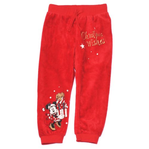 Disney - Piros, Minnie plüss melegítő alsó (98)
