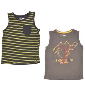 Szürke, Terepzöld ujjatlan póló szett (122-128)