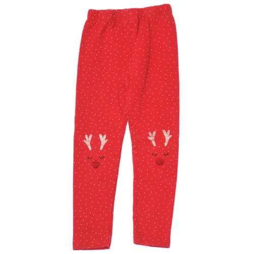 Piros, karácsonyos leggings (110)