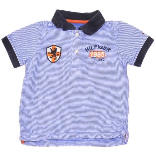 Tommy Hilfiger - Kék csíkos galléros póló (92)