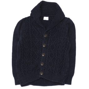 Sötétkék, mintás kardigán (110-116)