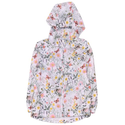 H&M - Fehér,virágmintás szélkabát (128)