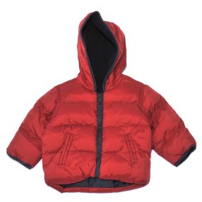 Mothercare - Bordós piros pufi kabát (68-74)