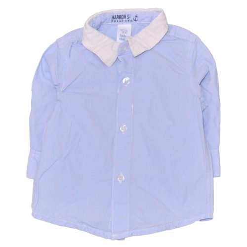 C&A - Kék, fehér csíkos hosszú ujjú ing (74)