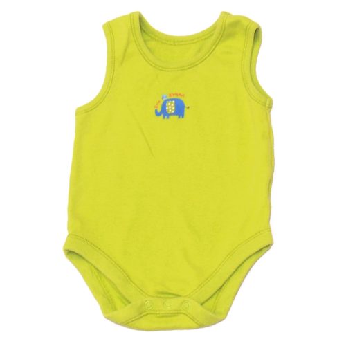 Zöld, elefántos ujjatlan body (62-68)