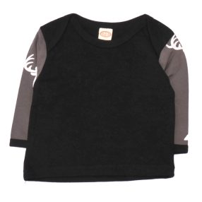 Fekete, rénszarvasos hosszú ujjú póló (68)