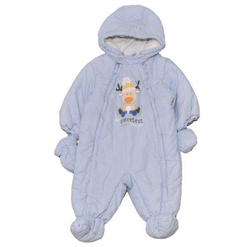 C&A - Világoskék, rénszarvasos overál (74)