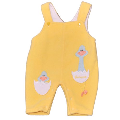 Sárga, kacsás kantáros nadrág (62-68*)