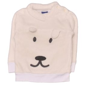 Fehér, jegesmedvés pulóver (86-92)