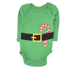 Zöld, manós hosszú ujjú body (50-56)