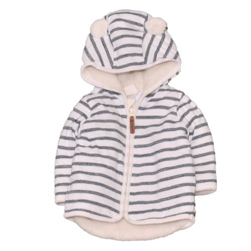 H&M - Fehér, Kék csíkos kocsikabát (62)