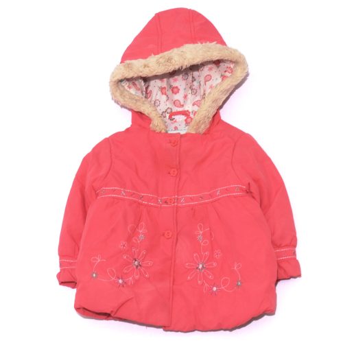 Rózsaszín, hímzett télikabát (86-92)