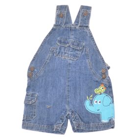 Kék, elefántos kantáros rövidnadrág (68)