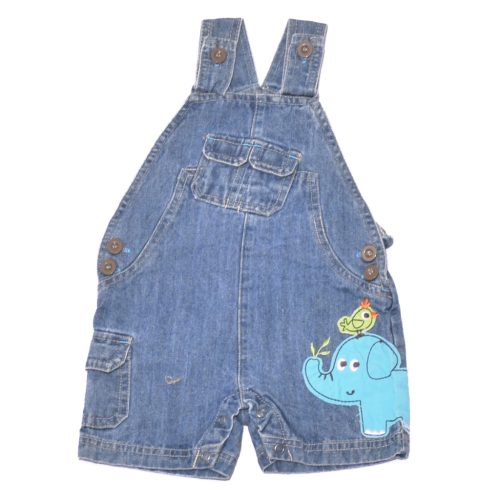 Kék, elefántos kantáros rövidnadrág (68)