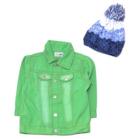 Kék, Zöld farmerkabát sapkával (86)