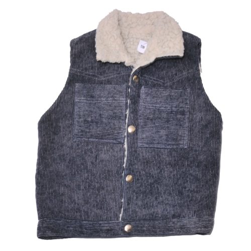 Kék szőrmés mellény (92*)