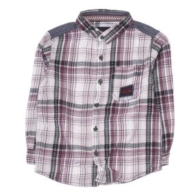 Lila-Kék kockás hosszú ujjú ing (98-104)