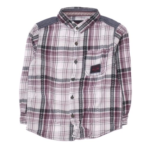 Lila-Kék kockás hosszú ujjú ing (98-104)