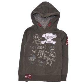 Zöld, koponyás pulóver (110*)