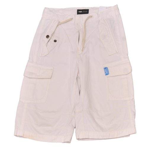 H&M - Fehér oldalzsebes rövidnadrág (122)