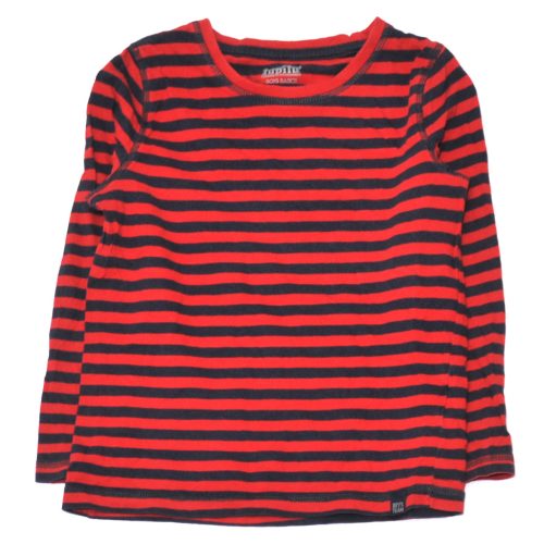 Kék-Piros csíkos hosszú ujjú póló (110-116)