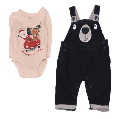 Krém, Kék, Macis ruha szett (68-74)