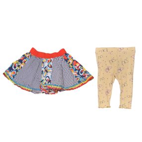 Csíkos, sárga  ruha szett (74)