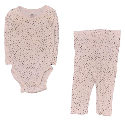  H&M -  krém, pöttyös  ruha szett (68)