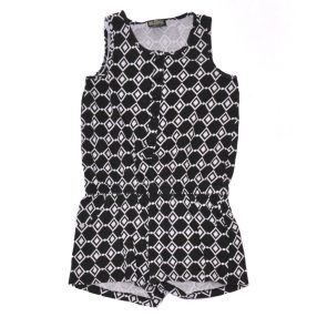 Fekete, fehér  rövidszárú overál ( 134-140)