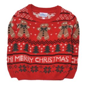 Piros, karácsonyi pulóver (80)