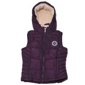 Lila szőrme béléses mellény (146-152)