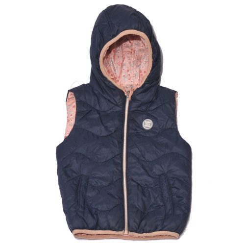 C&A - Kék/Rózsaszín pufi mellény (116)