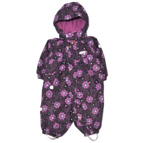 Szürke, Lila virágmintás babaoverál (74)